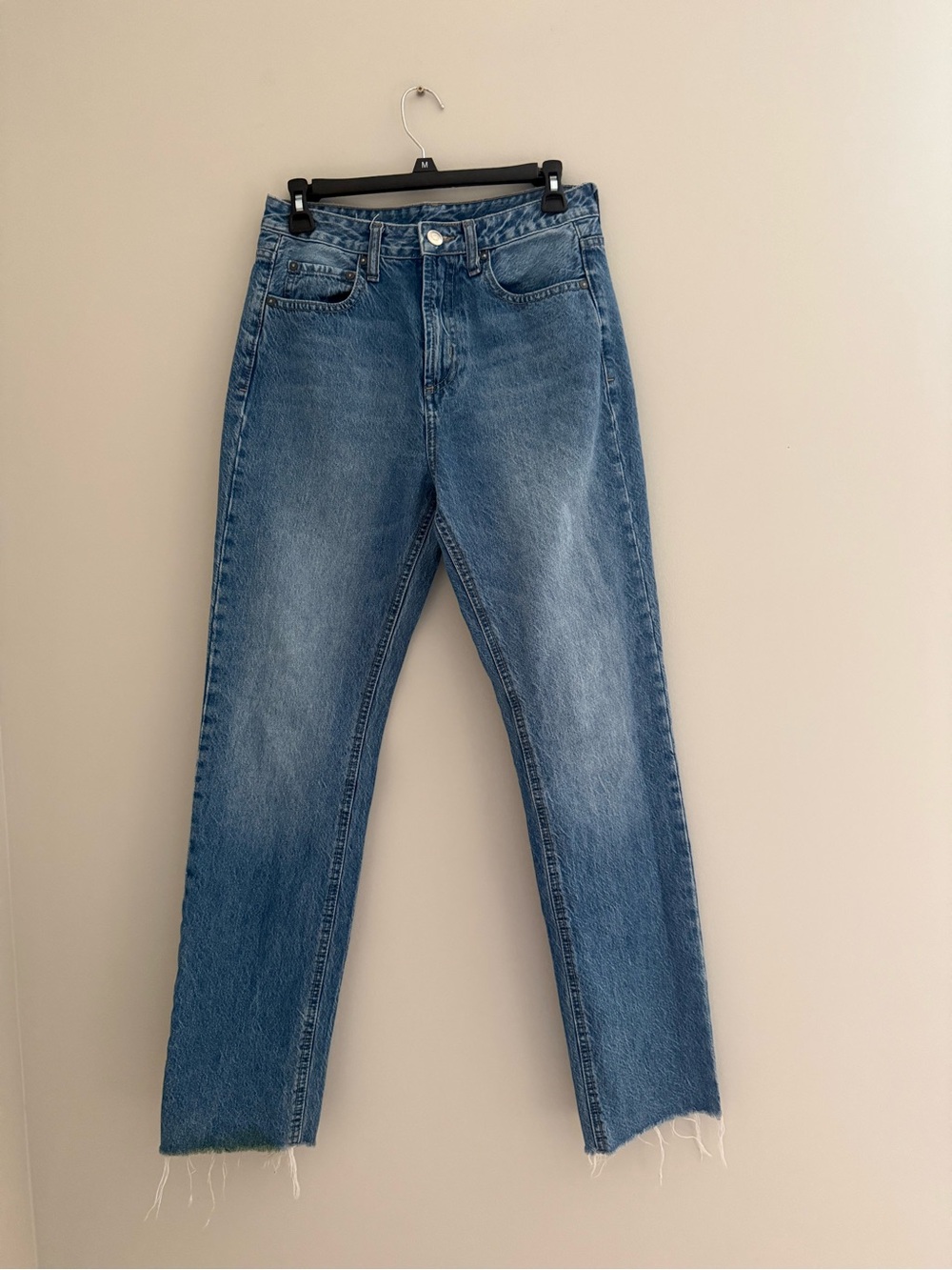 Gianni Bini Medium Blue Straight-Leg Jeans